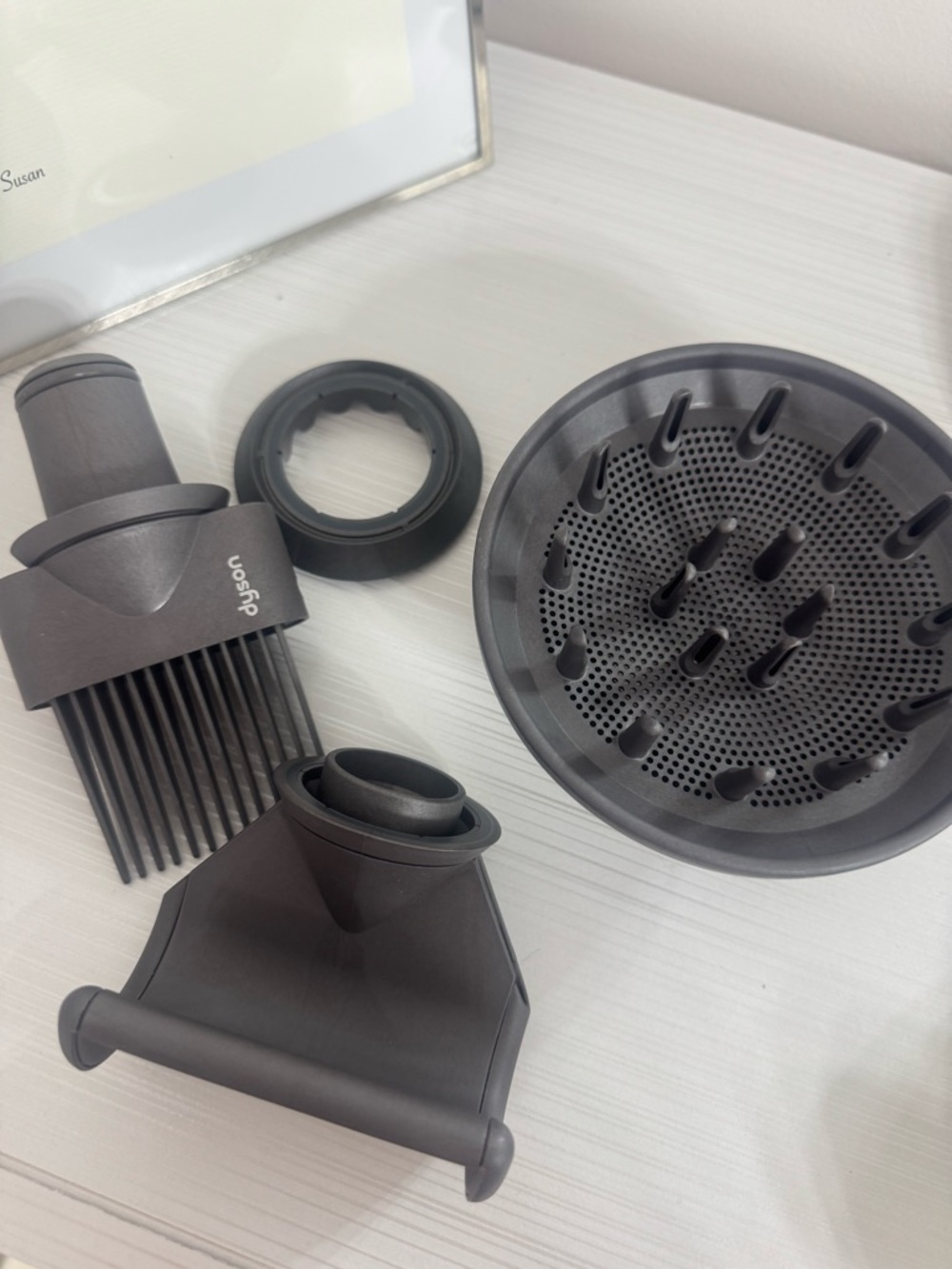 Dyson Matte Dark Gray Hair Dryer Attachment Set